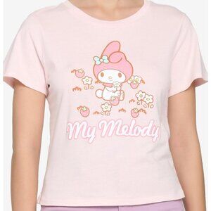 My Melody Strawberries & Flowers cropped T-Shirt